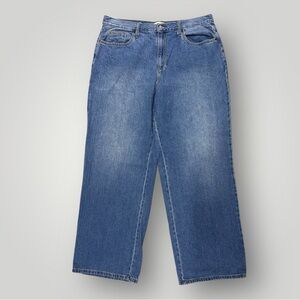 Universal Thread Wide Leg Jeans Women 16/33R Relaxed 100% Cotton Denim